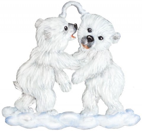 Polar Bear Cubs Christmas Pewter Wilhelm Schweizer