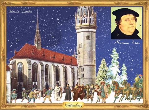 Old German Paper Advent Calendar Martin Luther - LAST CALL