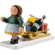 Wendt & Kuhn Girl with Sleigh - TEMPORARILY OUT OF STOCK