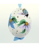 Christmas Easter Salzburg Hand Painted Easter Egg - Butterfly with Flowers