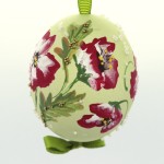Christmas Easter Salzburg Hand Painted Easter Egg - Red Flowers - TEMPORARILY OUT OF STOCK