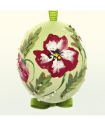 Christmas Easter Salzburg Hand Painted Easter Egg - Red Flowers