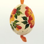 Christmas Easter Salzburg Hand Painted Easter Egg - Orange Flowers
