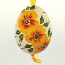 Christmas Easter Salzburg Hand Painted Easter Egg - Yellow Flowers - 