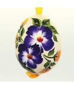 Christmas Easter Salzburg Hand Painted Easter Egg - Purple Flowers - TEMPORARILY OUT OF STOCK