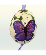 Christmas Easter Salzburg Hand Painted Easter Egg - Purple Butterfly