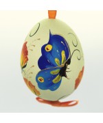 Christmas Easter Salzburg Hand Painted Easter Egg - Blue Butterfly