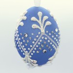 Christmas Easter Salzburg Hand Painted Easter Egg - Blue Egg -- TEMPORARILY OUT OF STOCK