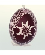 Christmas Easter Salzburg Hand Painted Easter Egg - Edelweiss Egg
