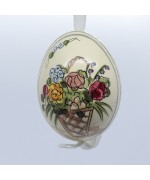 NEW - Peter Priess of Salzburg Hand Painted Easter Egg - Flowers
