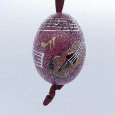 Peter Priess of Salzburg Hand Painted Easter Egg - Music Notes