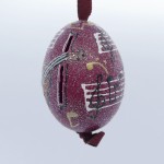 Peter Priess of Salzburg Hand Painted Easter Egg - Music Notes
