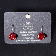 Women's Red Swarovski Earrings - TEMPORARILY OUT OF STOCK