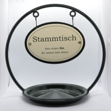 Stammtisch Table Sign with Ash Tray
