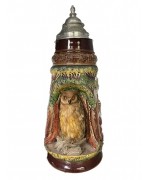 Wildlife Grotto with OWL - 2 Liter Beer Stein