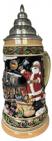 Santa and Toy Train 0.75 L Beer Stein