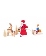 Bettina Franke - Santa Claus in Forest 5 Piece Set - TEMPORARILY OUT OF STOCK
