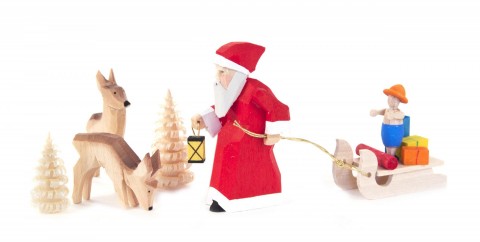 Bettina Franke - Santa Claus in Forest 5 Piece Set - TEMPORARILY OUT OF STOCK