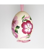 Christmas Easter Salzburg Hand Painted Easter Egg - Pink Flowers