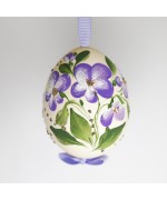 Christmas Easter Salzburg Hand Painted Easter Egg - Purple Flowers