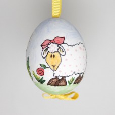Christmas Easter Salzburg Hand Painted Easter Egg - Sheep