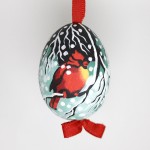 Christmas Easter Salzburg Hand Painted Easter Egg - Winter Cardinals - TEMPORARILY OUT OF STOCK