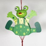 German Hampelmann Jumping Jack Wooden Toy - Frog - TEMPORARILY OUT OF STOCK