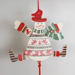 German Hampelmann Jumping Jack Wooden Toy - Snowman TEMPORARILY OUT OF STOCK