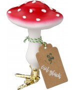 Inge-Glas Clip On Mushroom Ornament