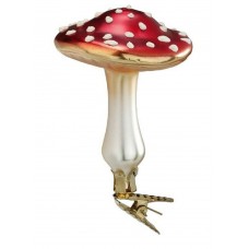 Inge-Glas Clip On Mushroom Ornament 