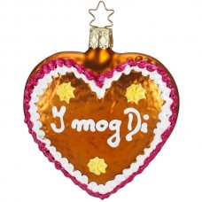 Inge-Glas Ornament I Like You Gingerbread Heart
