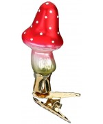 Inge-Glas Clip On Mushroom Ornament - TEMPORARILY OUT OF STOCK
