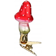 Inge-Glas Clip On Mushroom Ornament - TEMPORARILY OUT OF STOCK