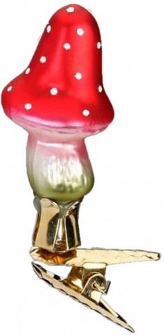 Inge-Glas Clip On Mushroom Ornament
