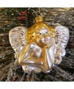 Artglass Ornament Cherub Angel