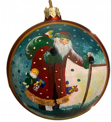 Mouth Blown Glass Ornament 'Dieter H. Rausch's Ltd. Edition Ornament' Red Ball Santa - TEMPORARILY OUT OF STOCK