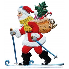 Wilhelm Schweizer Christmas Pewter 2018 Santa Skiing - TEMPORARILY OUT OF STOCK