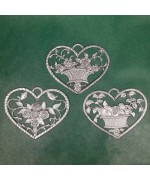 Heart with Flower Basket 6 x 7 cm Wilhelm Schweizer Pewter Pendant 