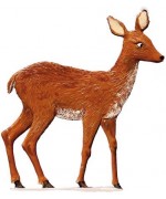 Winter Roe Deer Wilhelm Schweizer Standing Pewter