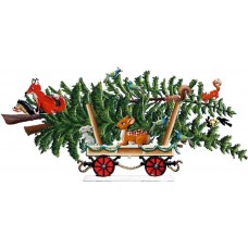 Train Car with Tree 2019 Christmas Pewter Wilhelm Schweizer
