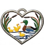NEW - Ducks in Heart Window Wall Hanging Wilhelm Schweizer