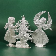 Special Set - Wilhelm Schweizer Unpainted Pewter - Christmas Angels