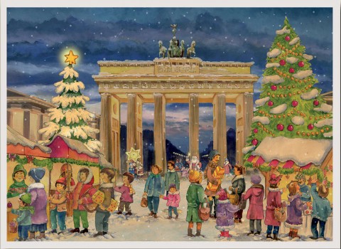 Old German Paper Advent Calendar - Berlin