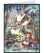 Weihnachtskarte Advent Calendar Card