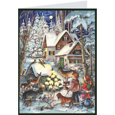 Weihnachtskarte Advent Calendar Card