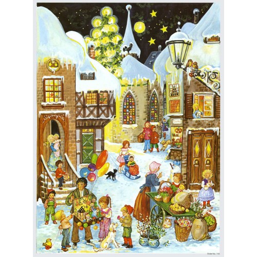 Old German Paper Advent Calendar TEMPORARILY OUT OF STOCK