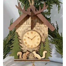 ** NEW **A Wooden Squirrel Clock 