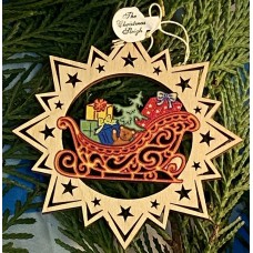 A Wooden The Christmas Sleigh Ornament - TEMPORARILY OUT OF STOCK