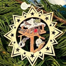 A Wooden Christmas Sleigh Ornament - Bird Feeder - TEMPORARILY OUT OF STOCK