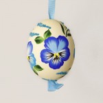 Christmas Easter Salzburg Hand Painted Easter Egg - Blue Flowers - TEMPORARILY OUT OF STOCK